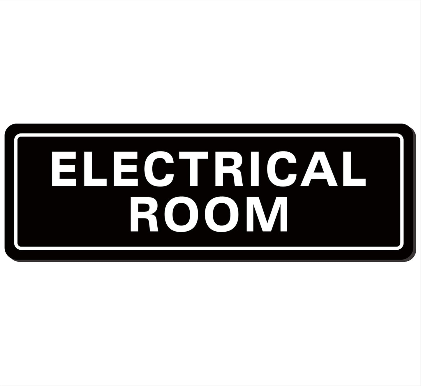 Electrical Room Sign - Premium Durable Acrylic Material, Super Strong Self-adhesive, Quick Installation, Suitable for Your Home and Business (9 × 3 Inches, Black)