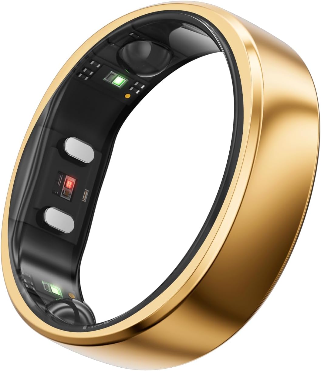 RingConn Gen 2, World’s First Smart Ring with Sleep Apnea Monitoring, No APP Subscription, 12-Day Battery Life, Stress/Heart Rate/Women's Health Tracker, Android & iOS Compatible (Rose Gold, Size 13)
