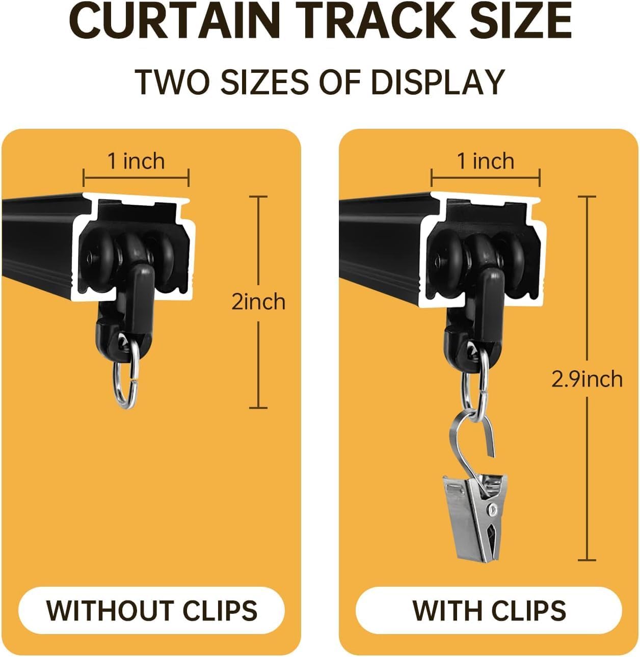 Curtain Tracks Ceiling Wall Mounted Heavy-Duty Curtains Rails Room Divider Curtain Track for Living Room Bedroom Room Shower Divider Black 3ft To 18ft