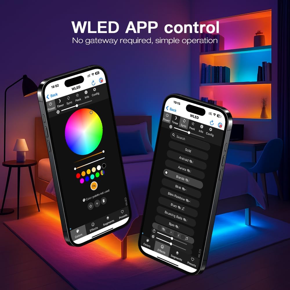Elite Series ESP32 WLED LED Strip Controller Dynamic Mic Sound Reactive 20A Fuse Level Shifter UART Energy Save Relay for WS2811 WS2812 SK6812 WS2813 WS2815 Addressable RGB IC Strip