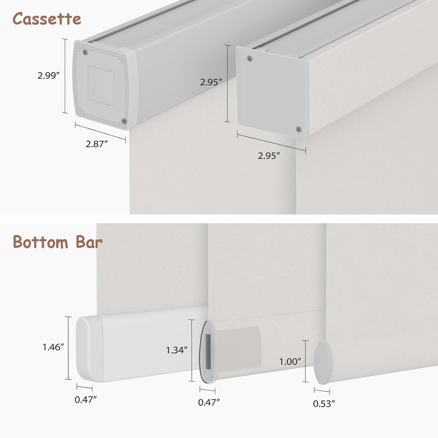 Motorized Roller Blinds with Remote, 100% Blackout Automatic Roller Shades for Bedroom, Bathroom, and Living Room, Customized Size, Ancient Wall Gray