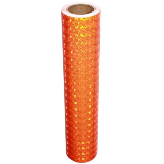 Orange Reflective Tape Outdoor Waterproof 12 inch, High Visibility Warning Industrial Marking Tape, Safety Stickers (11 feet)