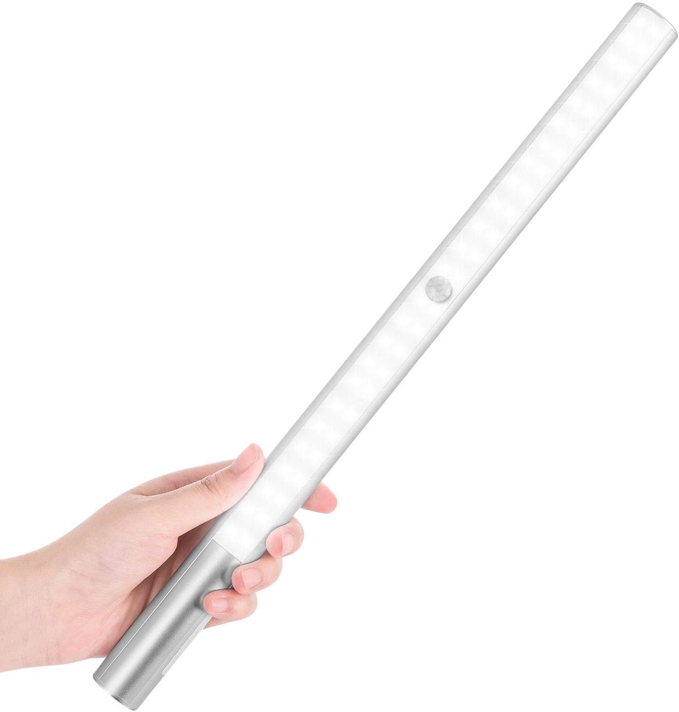 Under Cabinet Lights Motion Sensor Light Indoor, LED Closet Lights Battery Operated Lights, 4500mAh USB C Rechargeable Under Cabinet Lighting Wireless, 6000K Cool White, 180 Days Battery Time