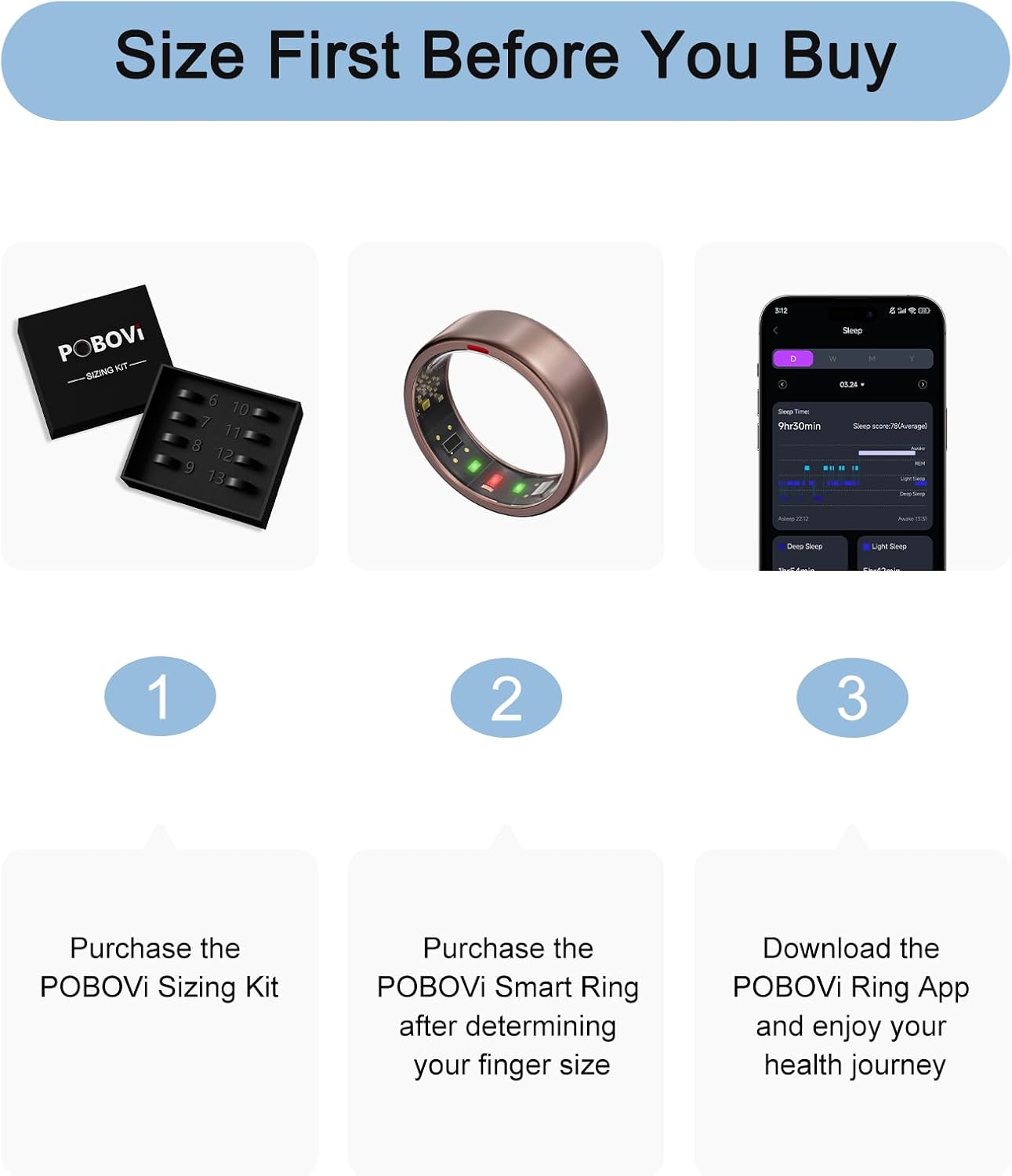 Ring OnePlus - Ultra-Thin Titanium Smart Ring - 7 Days Battery Life - Fitness/SPO₂/Stress/HR/Sleep Skin Temperature Tracker - No App Fee - iOS&Android Compatible (Rosegold, 12)