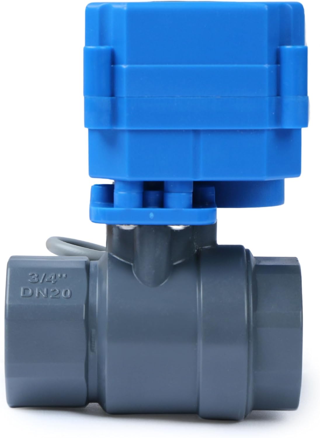 U.S. Solid 3/4 in UPVC Motorized Ball Valve - Plastic Electrical Ball Valve with Full Port, 2 Wire Auto Return, 9-36V AC/DC, Normally Closed
