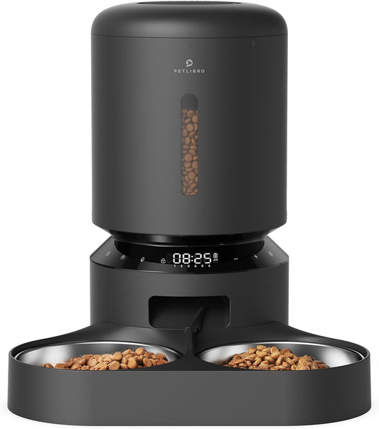 PETLIBRO Automatic Cat Feeder, Auto Pet Food Dispenser with Freshness Preservation, Timed Cats Feeders with Low Food Sensor for Dry Food, Up to 6 Meals Per Day, Granary Pet Feeder for Cats/Dogs