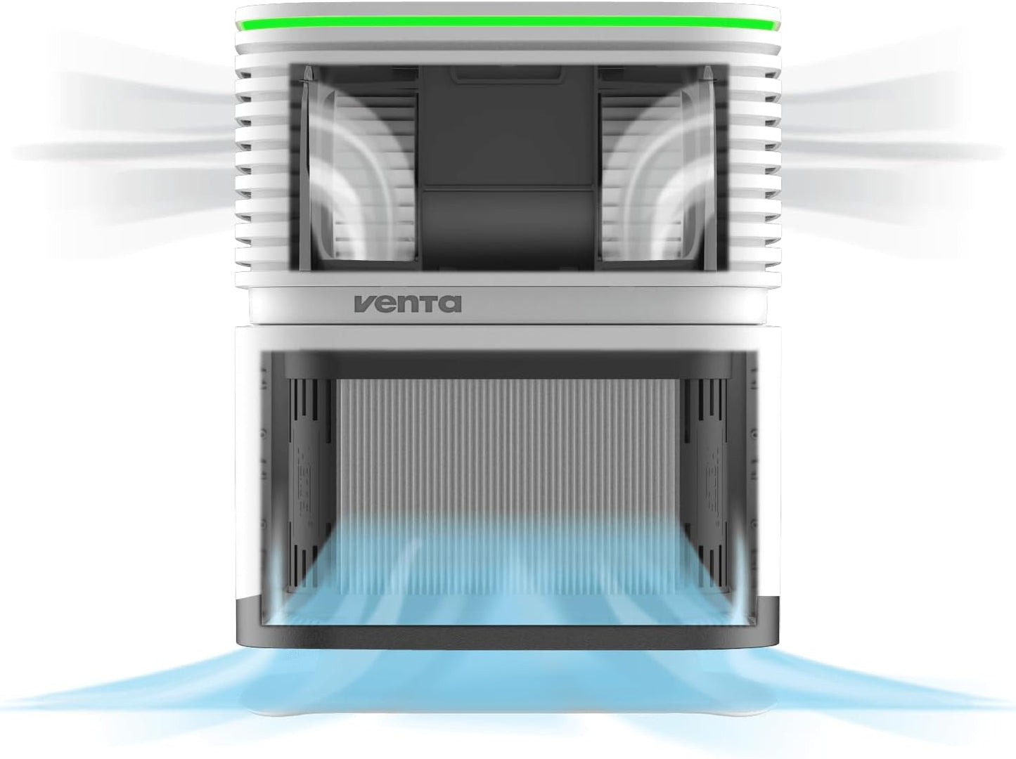 AP730 AeroStyle Compact Air Purifier in White with Voice & App Control, Triple Filtration for Spaces up to 800ft²: Pre-Filter, H13 Filter with 99.97% Filtration Efficiency & Activated Carbon Filter
