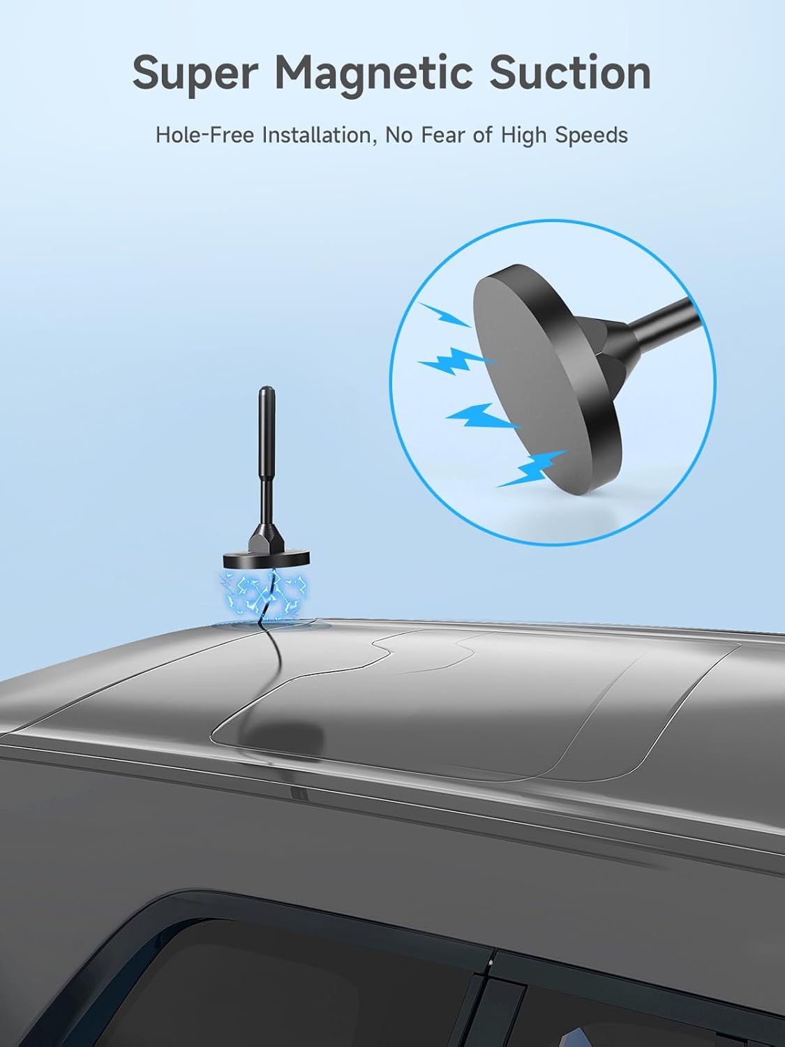 Vehicle Cell Phone Signal Booster for Car, SUV and Truck | Boosts 5G 4G LTE Data & Volte on Band 12/13/17 | Omni-Directional Roof Antenna Easy Installation | FCC Approved