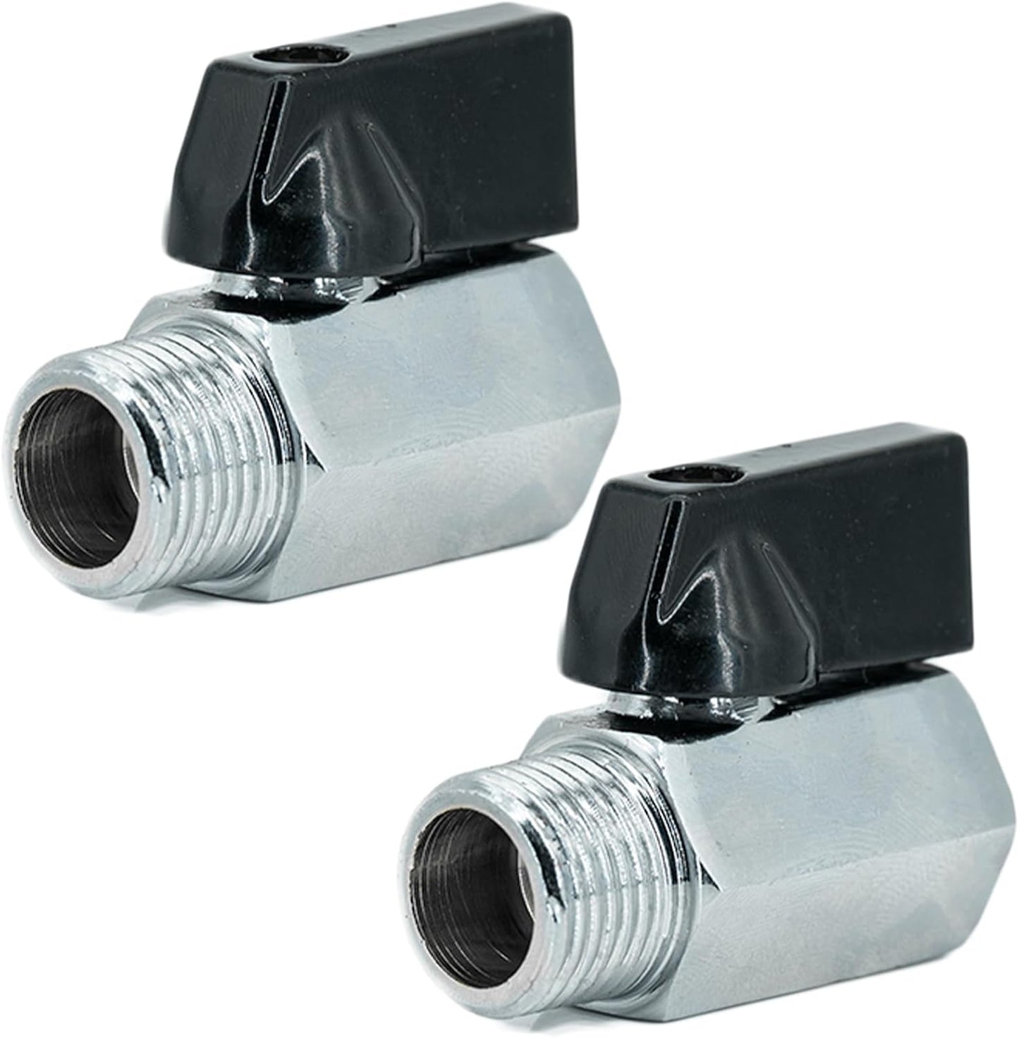 Brass Mini Ball Valve 1/2" NPT Female x Male Shut-Off Valve(Pack of 2)