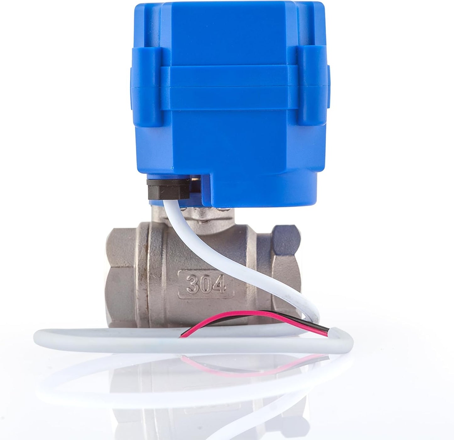 UNOX Motorized Ball Valve 1 inch Stainless Steel AISI304 - Electric Water Valve 9-24V AC/DC and 2 Wire Auto Return Setup - Automatic Main Water Electric Shut off Valve - Ball Valves