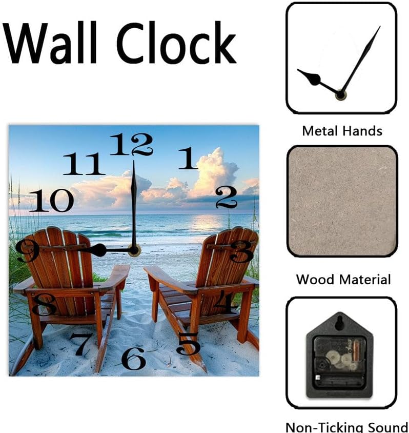 10 in Flower -222 Wood Wall Clock – Digital Time Display, Smart Home Compatible for Bedside or Workspace