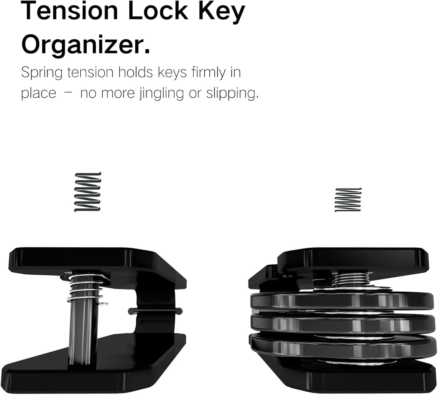 Metallic Key Organizer - Aluminum Key Organizer holder, Minimalist Innovative Keychain.