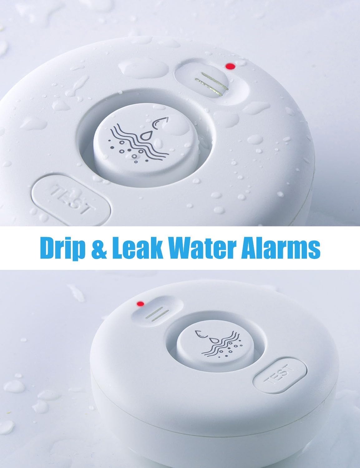 WD71 Water Leak Detector for WiFi Gateway/Hub, 120dB Adjustable Wireless Water Sensor Alarm, Smart Water Leak Alarm for Laundry, Kitchen, Basement, Home Bathroom (Gateway Not Included)