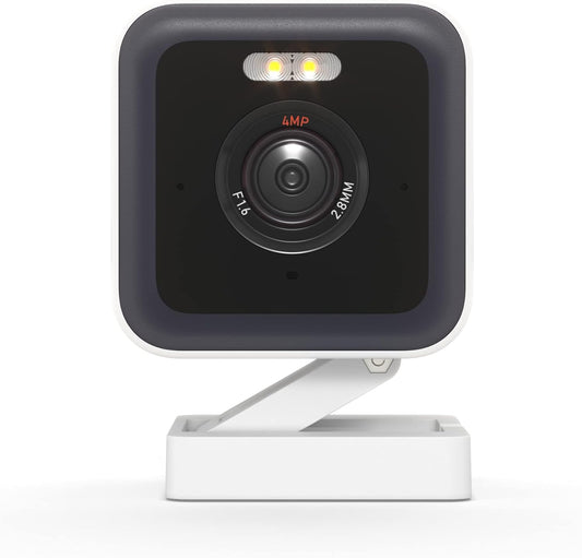 WYZE Cam v3 Pro Wired 2K Outdoor/Indoor Wi-Fi Camera for Home Security, Pet Baby Kids Elderly Monitoring, Edge AI, Color Night Vision, Spotlight Camera, Works with Alexa & Google Assistant, White