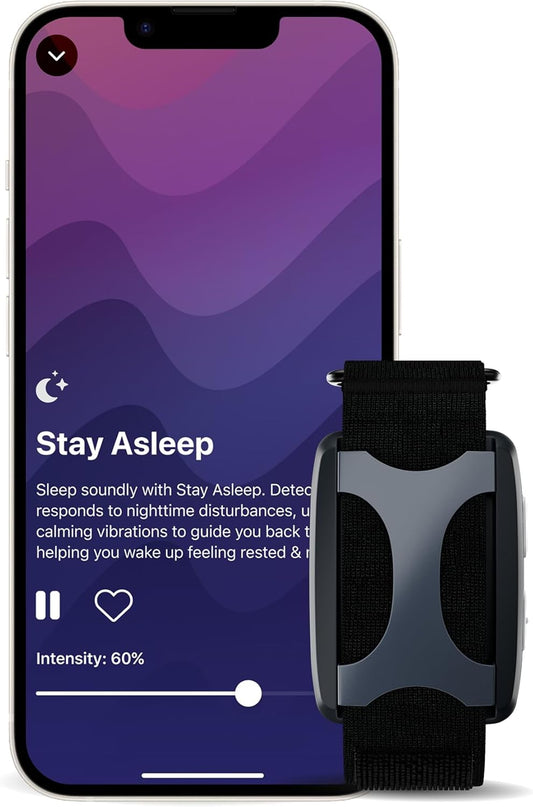 Apollo Neuro Wearable & 12-Month SmartVibes AI Membership – Sleep Aid & Stress Relief Device | Fall Asleep Faster, Sleep Longer & Deeper | Boost Focus, Relaxation & Calm (Stealth)