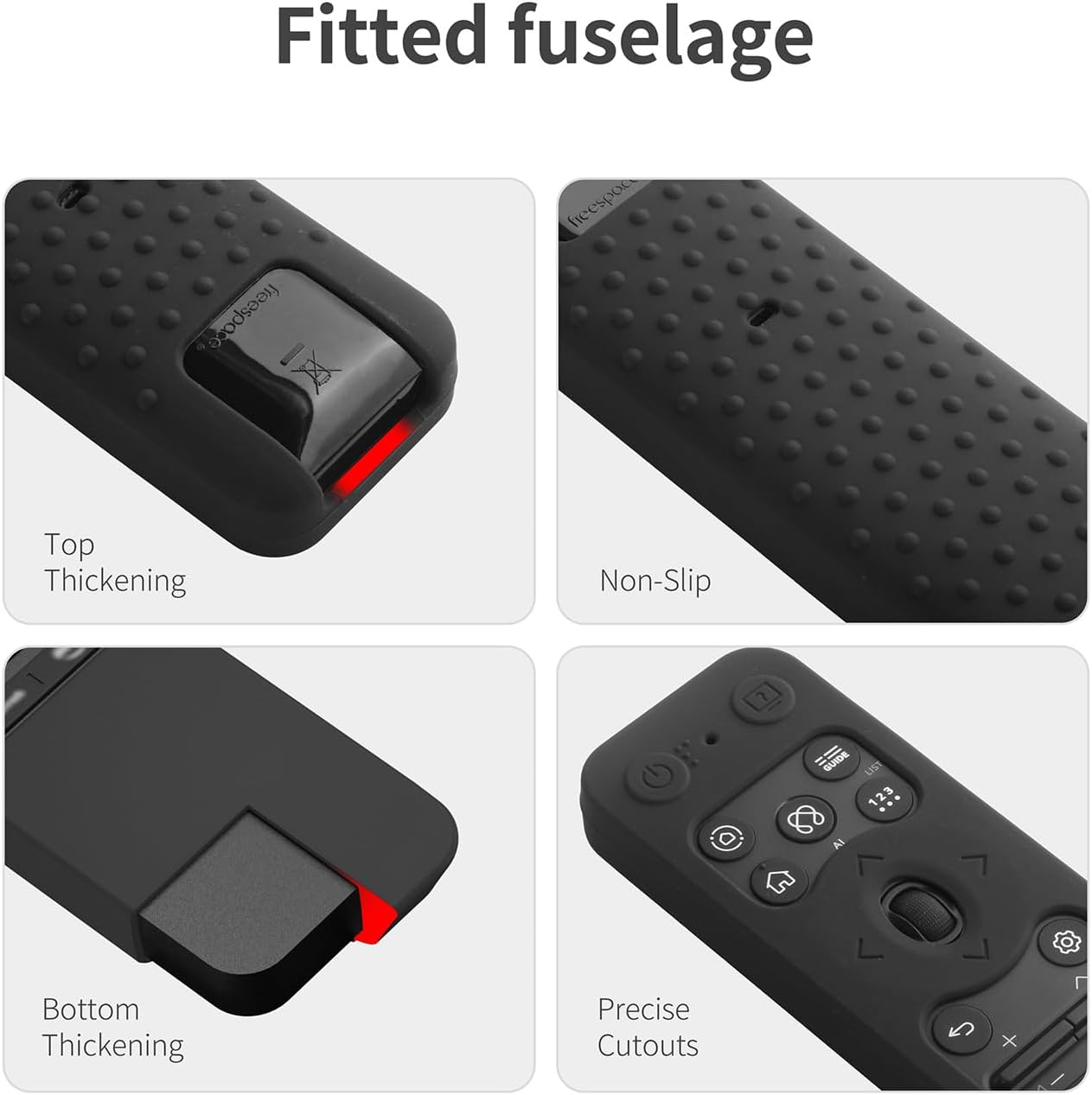 Silicone Case for LG MR25GA Remote Cover Compatible with 2025 LG OLED Smart TV C5 B5 G5 M5 Series Remote Protective Case Cover (Black)