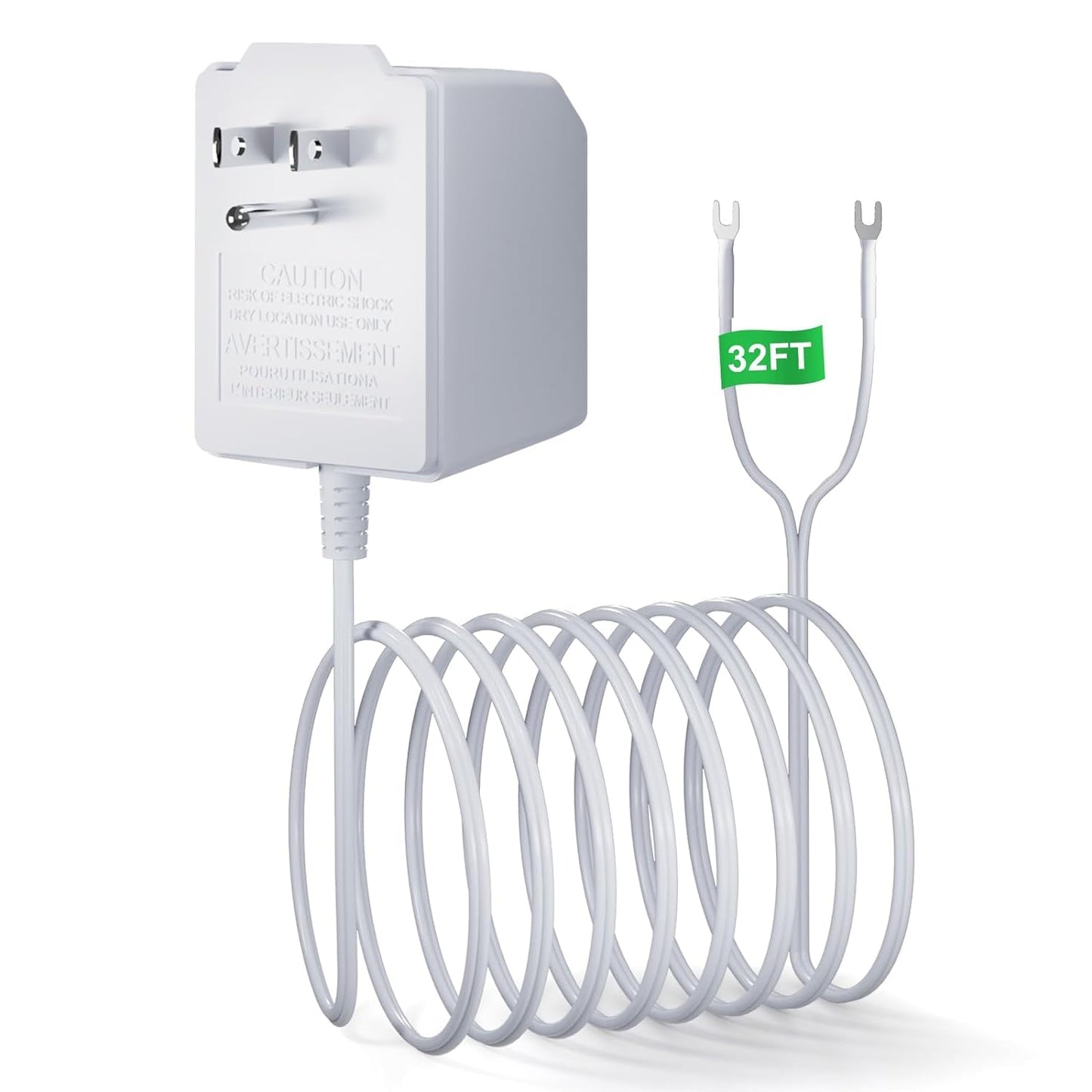 18 Volt Doorbell Transformer Power Supply for Ring Video Doorbell,Compatible with Ring,Google Nest,WYZE, Eufy,Blink Video Doorbells(𝟑𝟑𝐅𝐓 𝐄𝐱𝐭𝐞𝐧𝐬𝐢𝐨𝐧 𝐂𝐨𝐫𝐝)