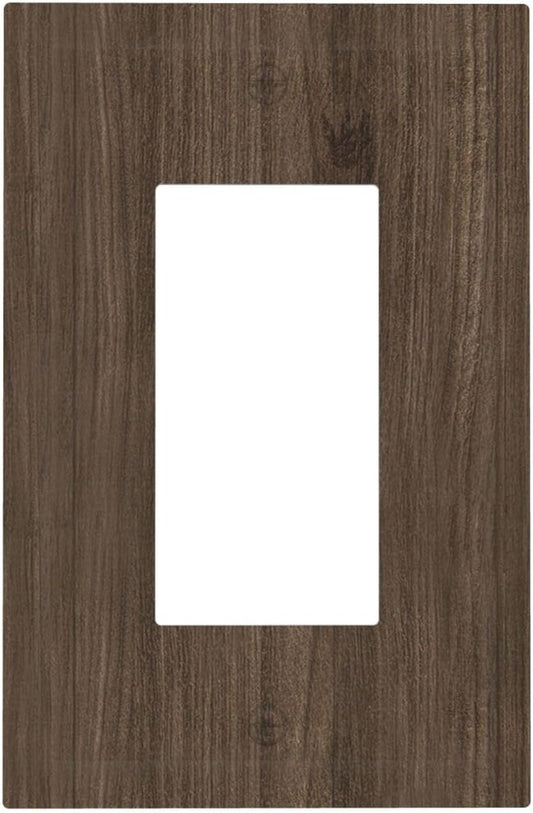 Decorative Outlet Covers Rustic Walnut Wood Grain 1 Gang Single Rocker Light Switch Cover Plate GFCI Wall Plates Electrical Switch Plate Cover for Farmhouse Cabin Decor