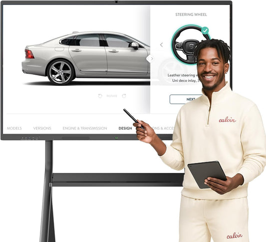 65" Smart Board, Interactive Whiteboard, 4K Electronic Board, UHD Touchscreen, Android 13, 8+128G, All in One Smartboard for Classroom Office Home (Wall Mount Included)