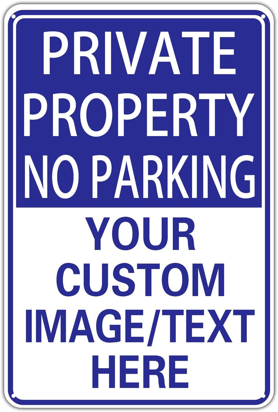 Private Property Sign No Parking Signs Custom Signs for Parking Lots Business and Schools Outdoor Use Aluminum Metal Decor 12x17 Inches
