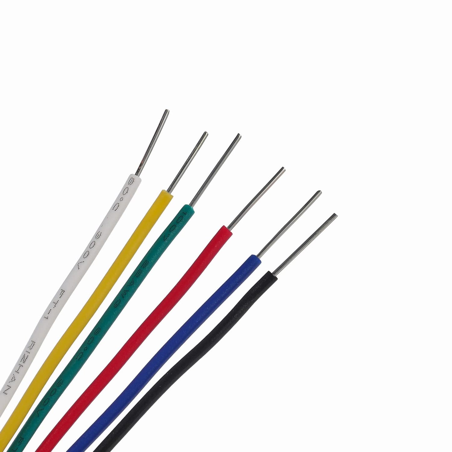 TUOFENG 26 awg Wire Solid Core Hookup Wires-6 Different Colored Jumper Wire 33ft or 10m Each, 26 Gauge Tinned Copper Wire PVC (OD: 1.25mm) Hook up Wires Kit