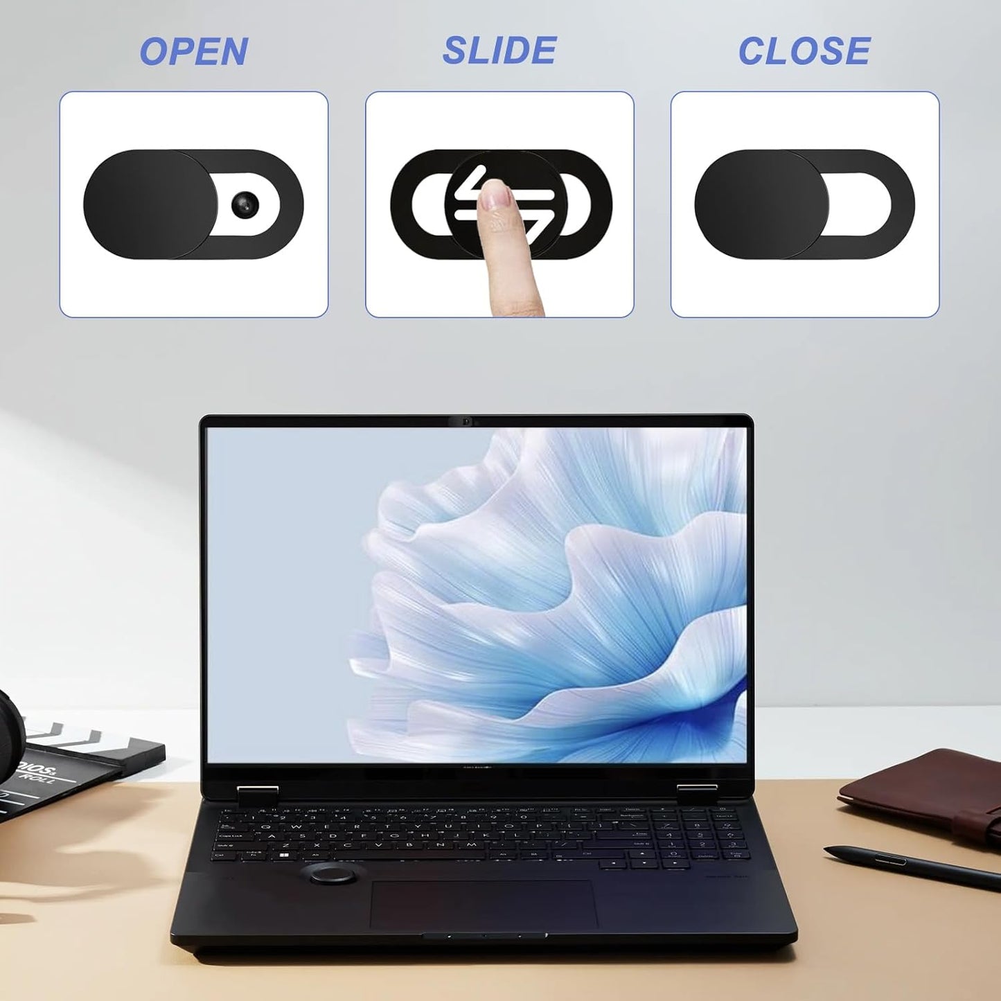 Webcam Cover for Laptop Camera Cover Slide, 20 Pcs Ultra Thin Phone Camera Covers for Laptops, Compatible with MacBook iMac iPad MacBook Pro Computer Laptop Camera Blocker Camera Cover Slide