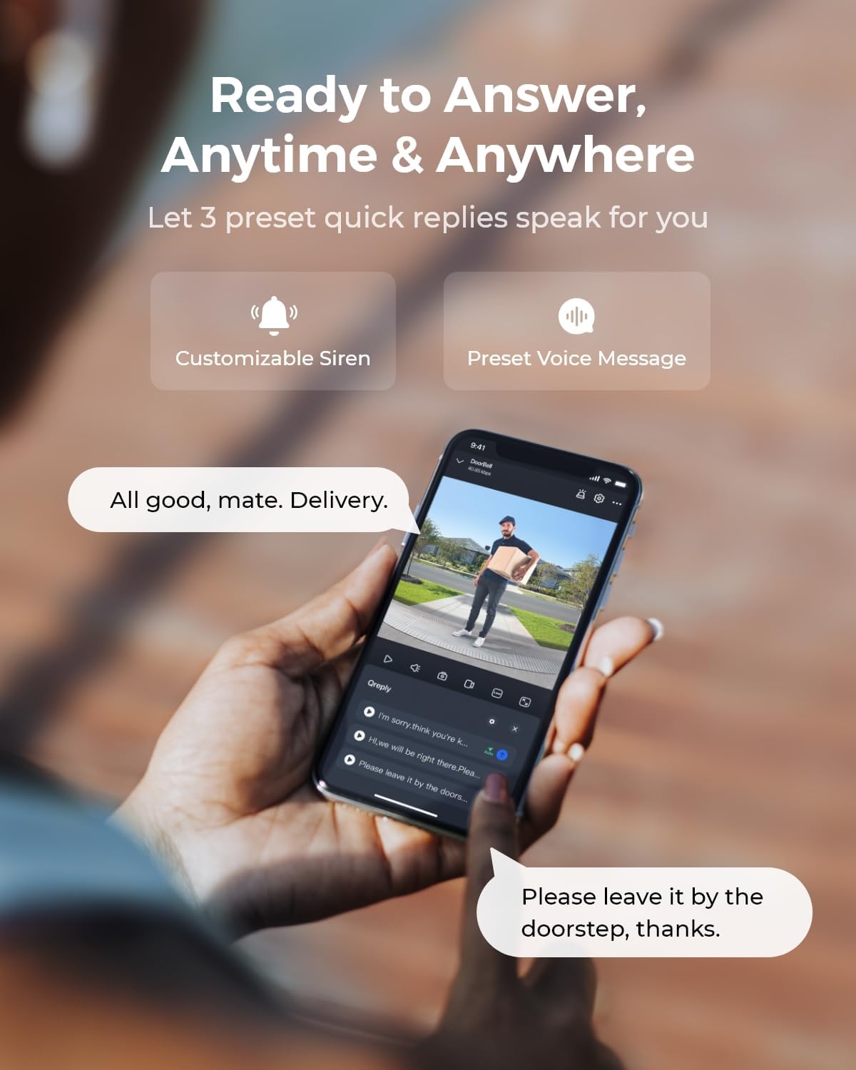REOLINK 2K Battery Video Doorbell Camera, 150°x150° Head-to-Toe View, 2.4/5 GHz WiFi, Two-Way Talk, No Monthly Fee, Person/Vehicle/Package Detection(Chime not Included)