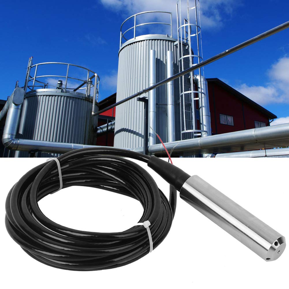 Wasserstandssensor Tl136,Water Level Sensor,Submersible Level Sensor 4-20ma 2m Pressure,Sensors TL‑136 Liquid Level Transmitter Water Level Sensor Detector 24VDC 4‑20mA Output(Range 0-3 Meters)
