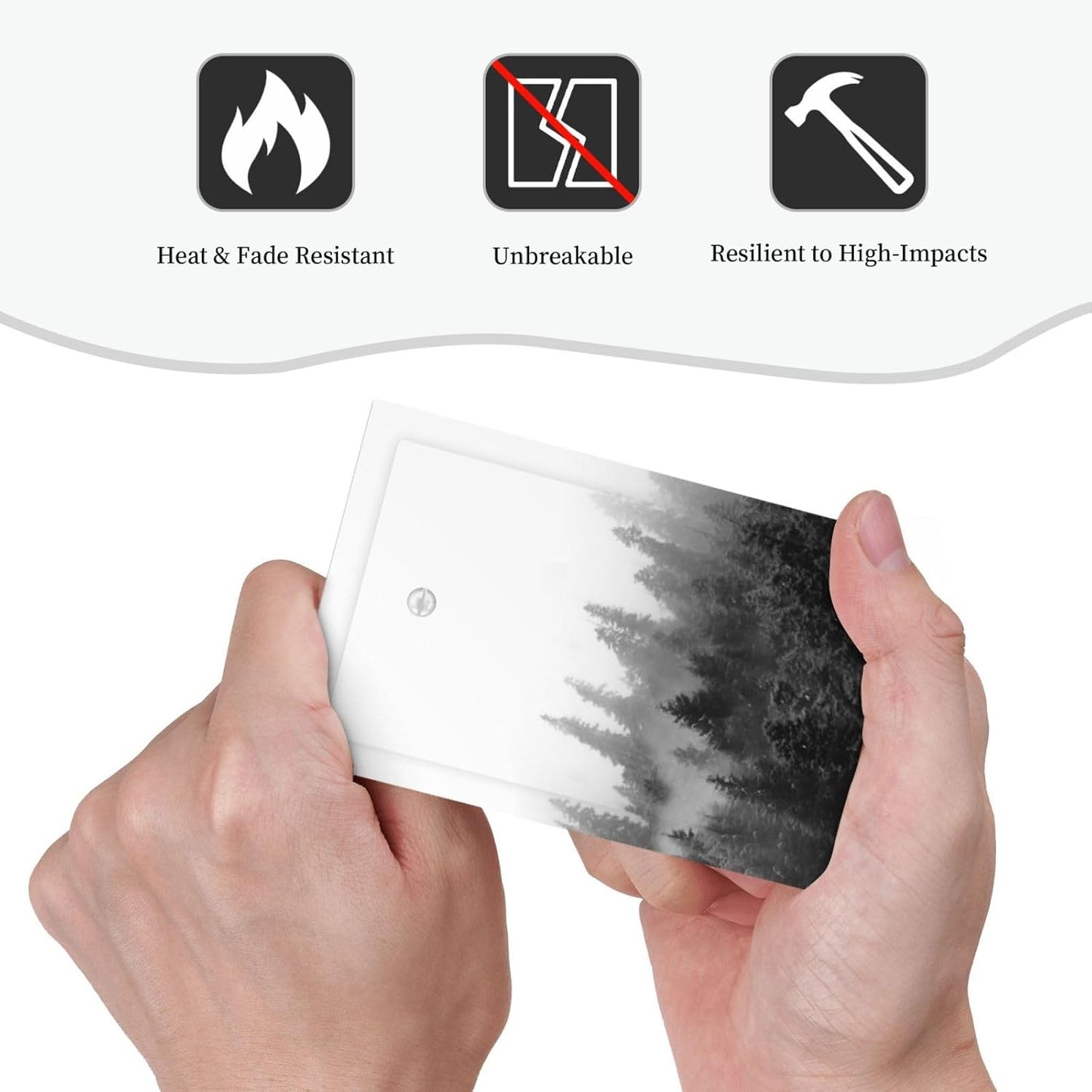 Light Switch Cover Plate Fores Black White Landscape Misty Woods 1 Gang No Device Blank Electrical Wall Plates Faceplate Decorative Switch Plate For Farmhouse Cabin Decor