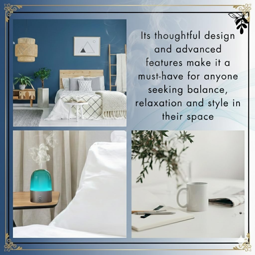 G's Breeze Smart Aroma Diffuser with 60ml Super Star Scent – Bluetooth & Wi-Fi App Control, LED Lighting, Adjustable Intensity, Long-Lasting Fresh Clean Masculine Fragrance for Home or Office