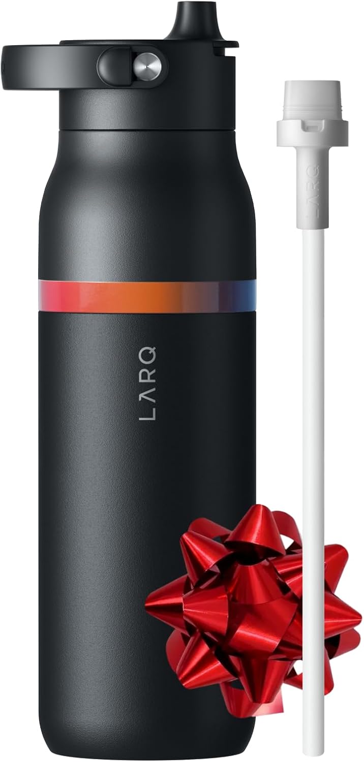 LARQ Bottle Swig Top Amber Vittoria 23 Oz, Obsidian Black