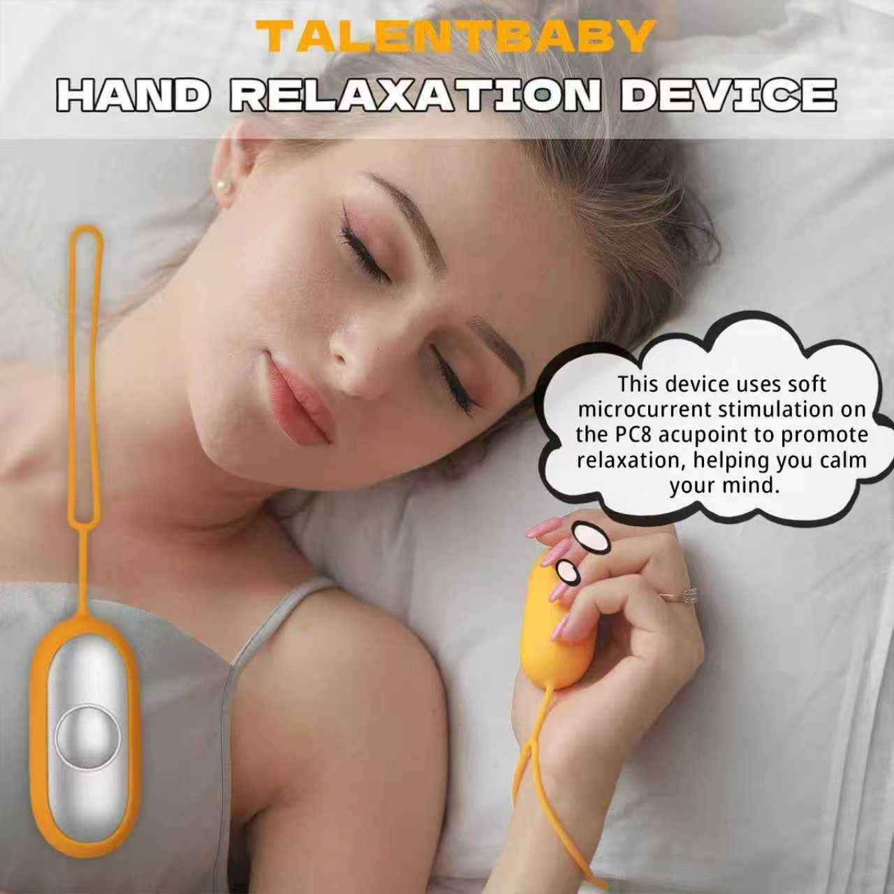 Handheld Relaxation Device, Compact Device, Massage Improves Mood and Focuses Attention, Supports Calmness, Small and Easy to Carry