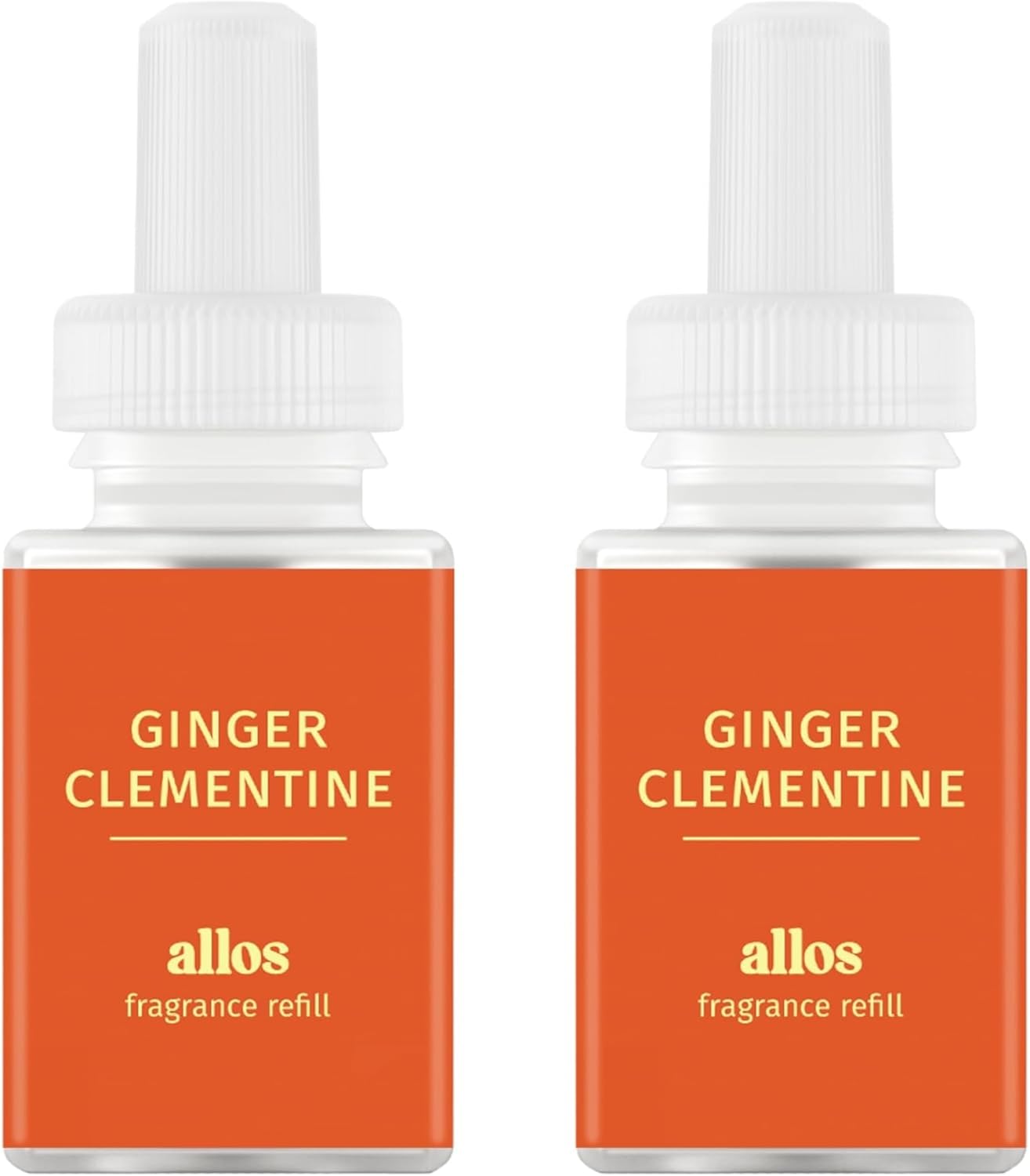 Pura and Allos - Fragrance Refill for Smart Home Air Diffusers - Aromatherapy Scents for Home - up to 120-Hours of Premium Fragrance per Vial - 2 Pack - Ginger Clementine (Energy)