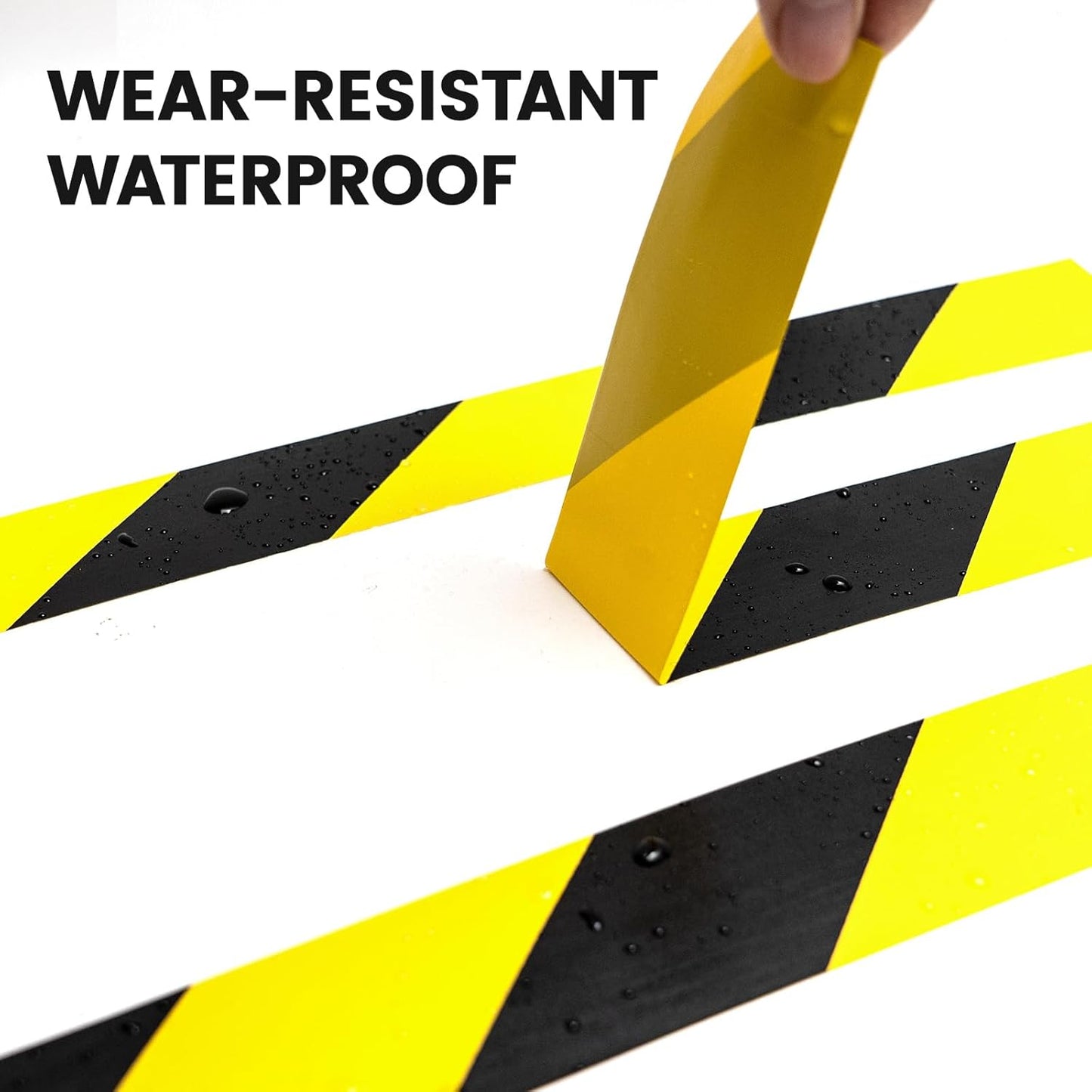 Industrial Red & White Caution Tape 2-Pack | 2in x 108ft Floor Marking Tape | Waterproof & Forklift-Proof | Long-Lasting for Warehouse, Factory, Parking
