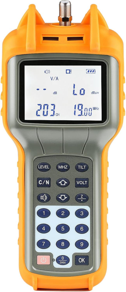 AUGOCOM® CATV Cable Tester, Coax Cable Tracer Coaxial Wire Continuity Checker, TV Handle Signal Level Meter DB Tester 47-870 MHz