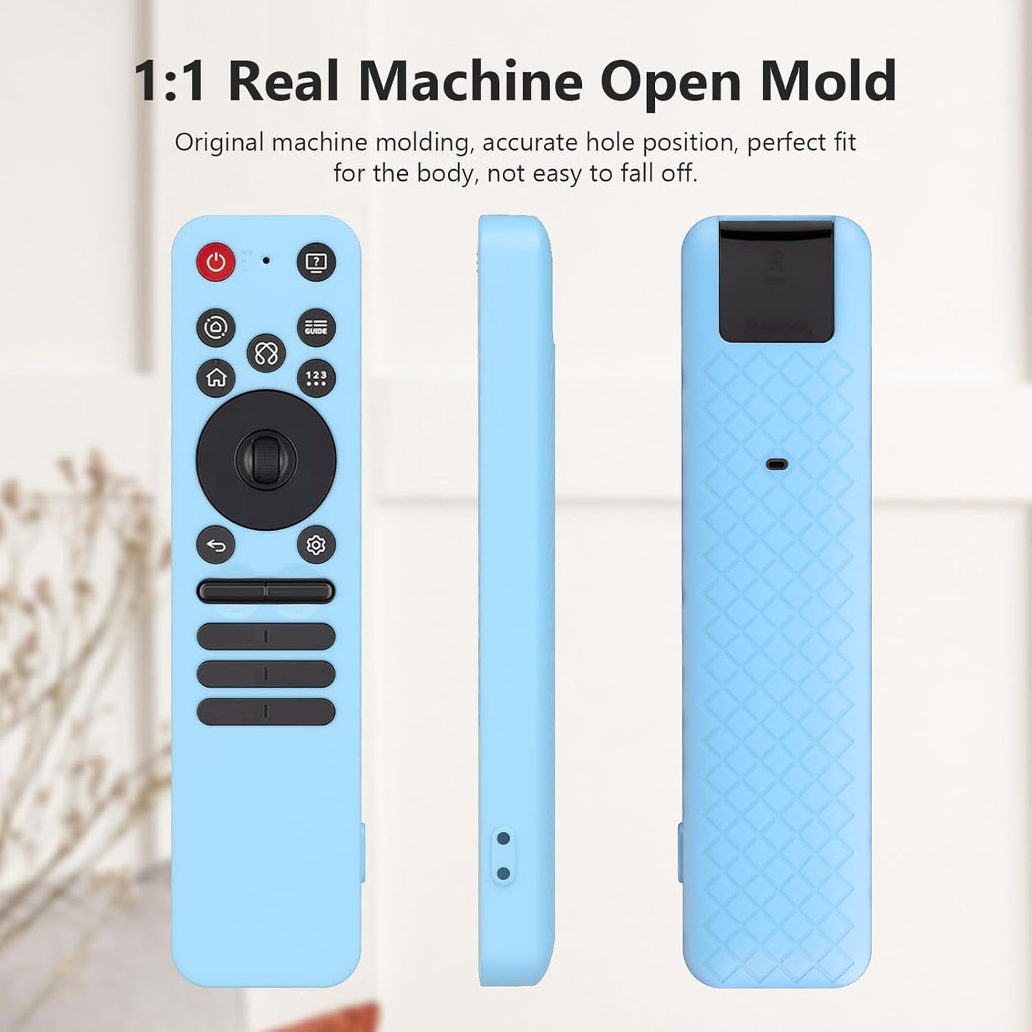LEFXMOPHY Cover for LG MR25GA Remote Compatible with 2025 LG OLED Smart TV C5 B5 G5 M5 Series Remote, Silicone Case Glow in Dark - Blue
