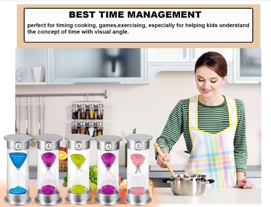 SuLiao Sand Timer 60 Minute Hourglass, Green Sand Watch 60 Min, Large SandClock one Hour, Colorful Plastic Hour Glass Sandglass for Kids, Games, Classroom, Kitchen, Decor