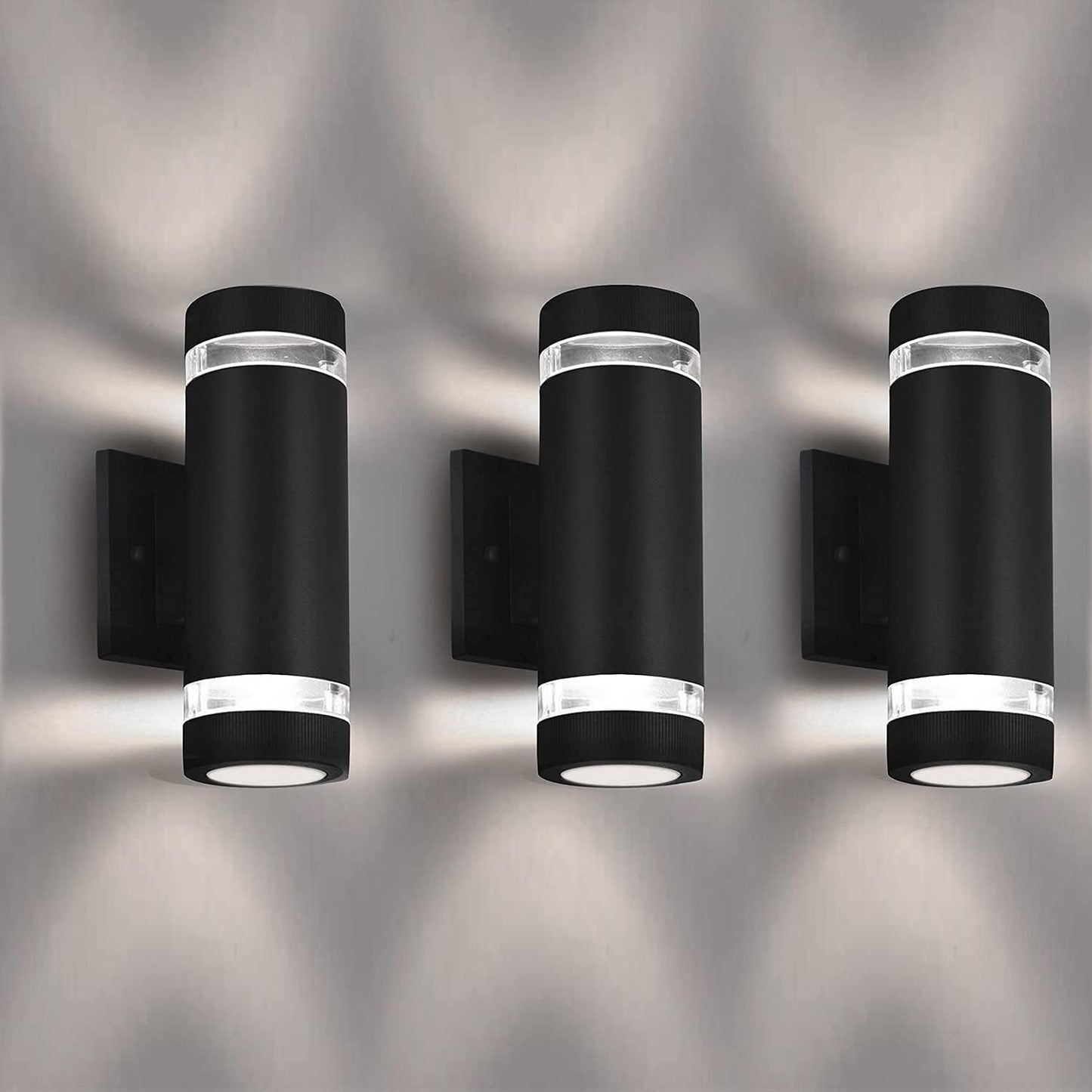 Outdoor Wall Sconce Exterior Lighting Fixture - ETL Listed,Aluminum Waterproof Wall Mount Cylinder Design - Up Down Light Fixture for Porch, Garage and Patio