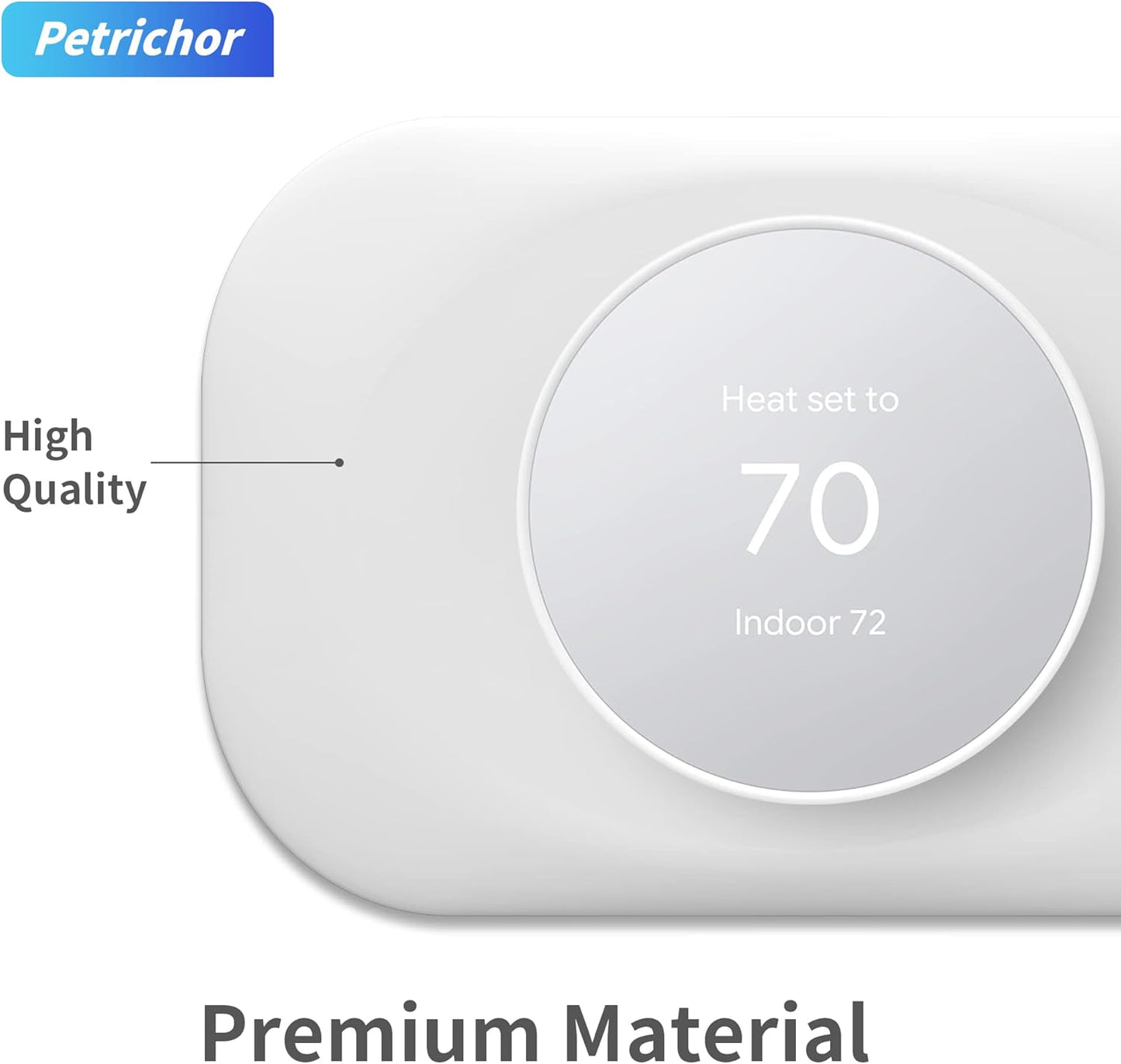 Petrichor Nest Thermostat Trim Kit - Compatible with Google Nest Thermostat 2020, Easy to Install - Snow