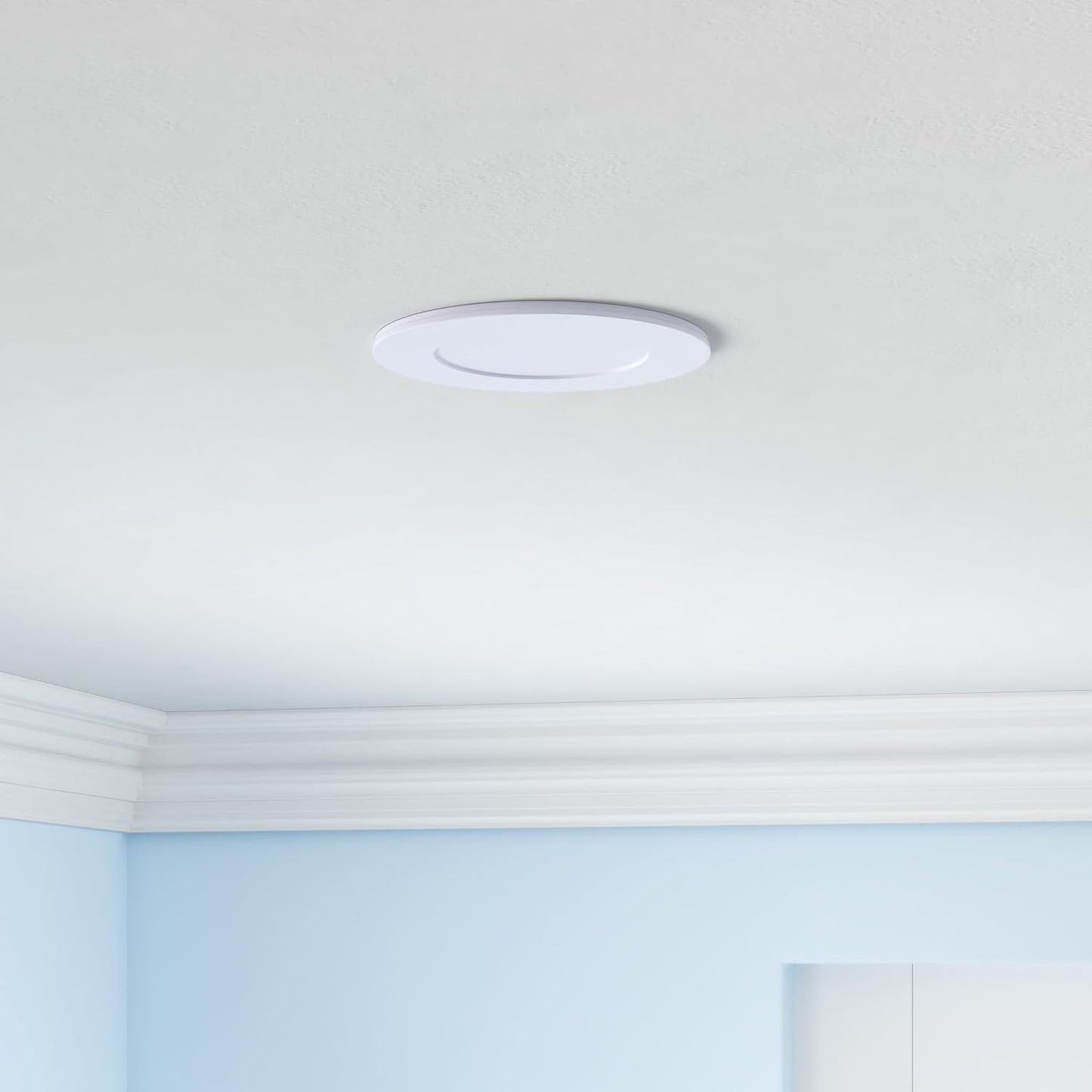 CycevSun 16 Pack 4 Inch LED Recessed Lights with Night Light - Canless Ultra Thin Wafer Downlight Soffit, Dimmable & 5 Color Temperature Selectable, 9W, ETL & Energy Star