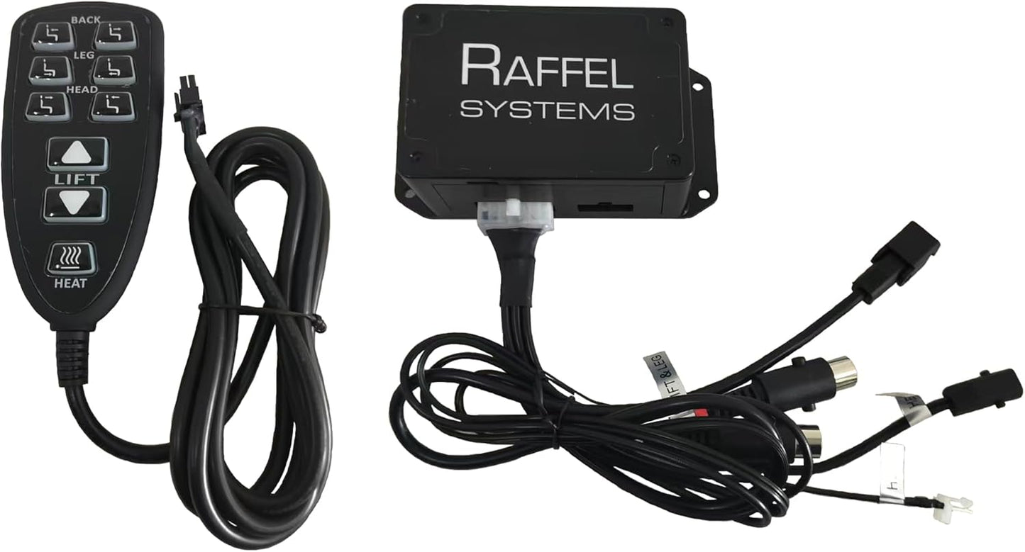 Recliner Remote Replacement Lift Chair for Raffel Systems HC HR3B 01 Hand Control with 9 Buttons and Junction Box Combo Replacement