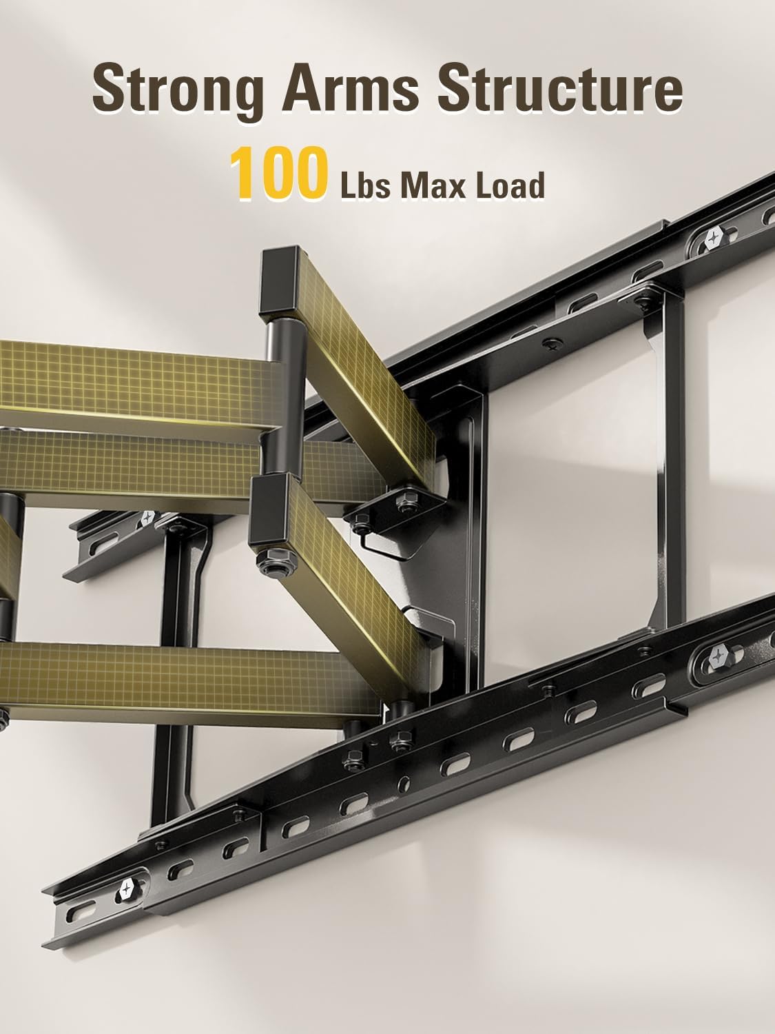 Mounting Dream TV Wall Mounts Bracket for Most 42-84 Inch TVs, UL Listed Premium TV Mount Full Motion with Articulating Arms, Max VESA 600x400mm and 100LBS, Fits 16", 18", 24" Studs, MD2296-24K