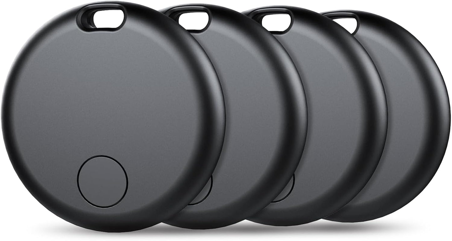 Air Tracker Tags-4 Pack: Smart Bluetooth Tracker, Item Finder Works with Apple Find My (iOS Only) App, Trakcer Tag Locator for Keys, Luggage, Satchel, weTag mini. (Not for Android Devices)