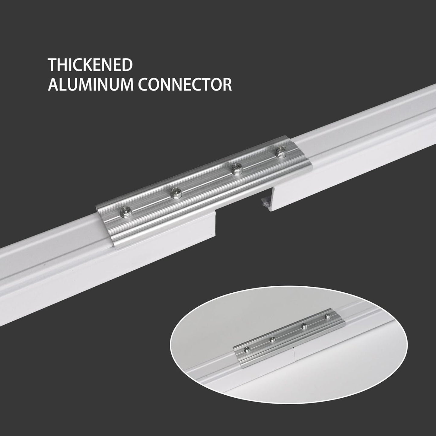 Curtain Track for Ceiling or Wall, Heavy Duty Aluminum Alloy with Smooth Sliding, Easy to Install, White, 3ft To 15ft