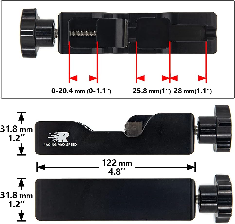 Universal Spark Plug Gap Tool Compatible with Most 10mm 12mm 14mm 16mm Spark Plugs Black - 1 Set with Feeler Gauge