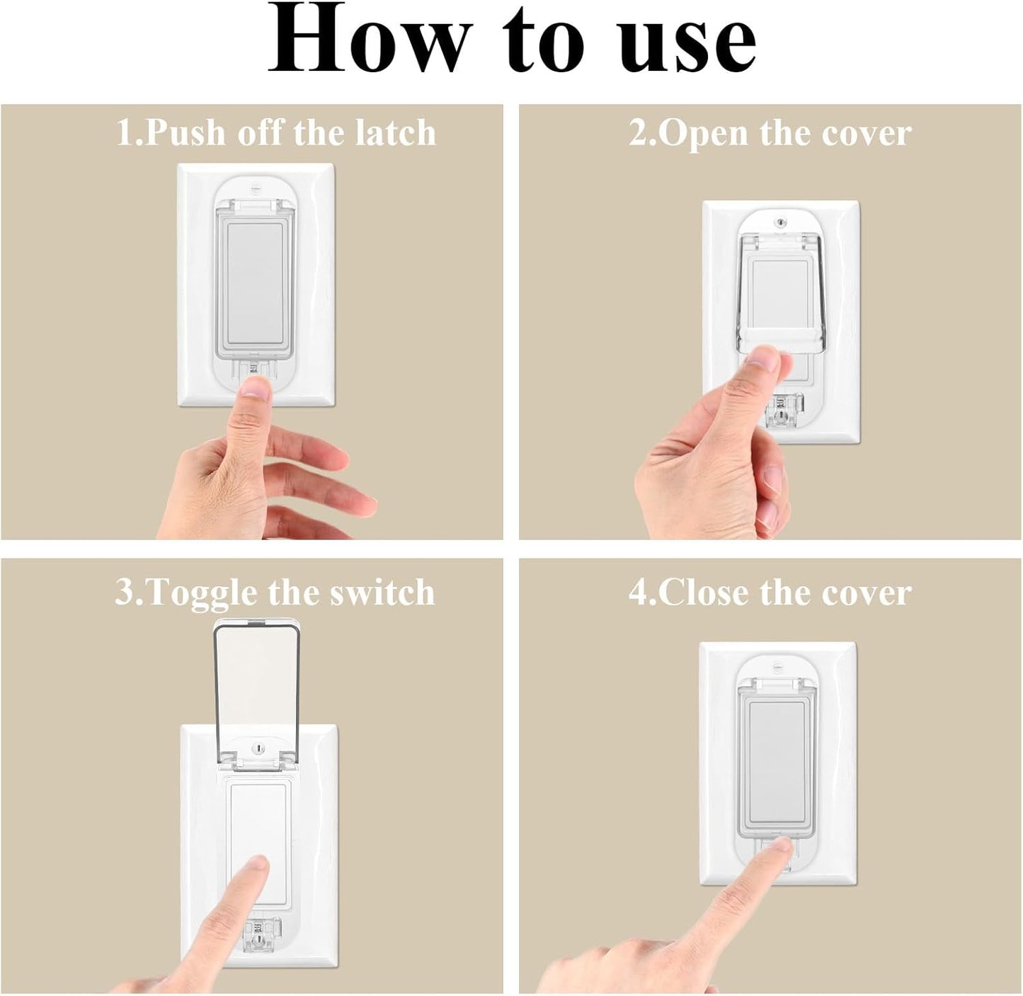 Light Switch Guard Cover 2 Pack Wall Switch Guard Child Proof Rocker Switches Plate Cover Keeps Lights or Switches from Being Accidentally Turned ON or OFF