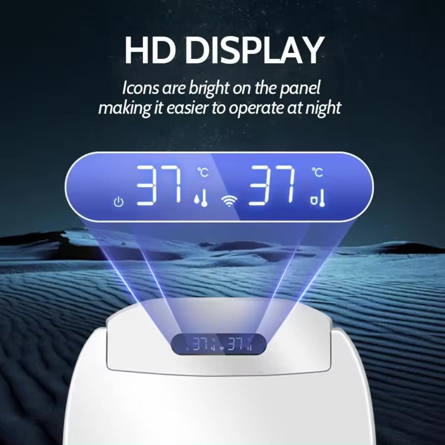 Electric Bidet Toilet Seat, Filtered & Unlimited Warm Water, 8 Modes Spa Wash, Warm Air Dryer, Heated Seat, Self-Clean Stainless Steel Nozzle, HD Night Light. 10-year warranty. (TB-26EV, Round))