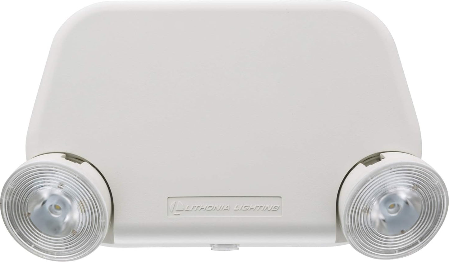 Lithonia Lighting Basics Low Profile Emergency Light, LED Emergency Lights for Business, Ceiling or Wall mount, White Thermoplastic, 120/277V Dual Voltage, Remote Capacity (EU2L REM M12)