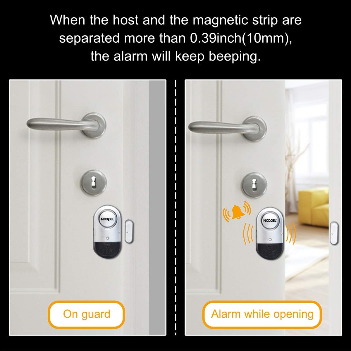 Door Alarms for Kids Safety, 120dB Loud Window Alarms for Home Security, Pool Alarm Door Alarm Sensor for House Hotel Apartment Sheds Caravans, 2 Pack
