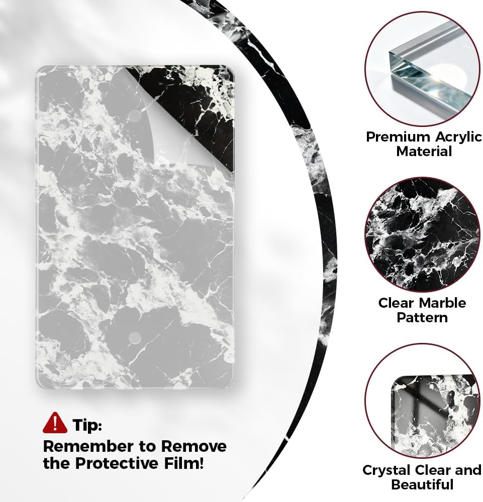 Black White Marble Pattern Acrylic Outlet Covers Light Switch Plate Decorative Wall Plate Light Switch Plate Cover Double Hole Outlet Plate Cover